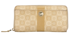 Coach Continental Long Wallet, Leather, Gold, MIC, 1*